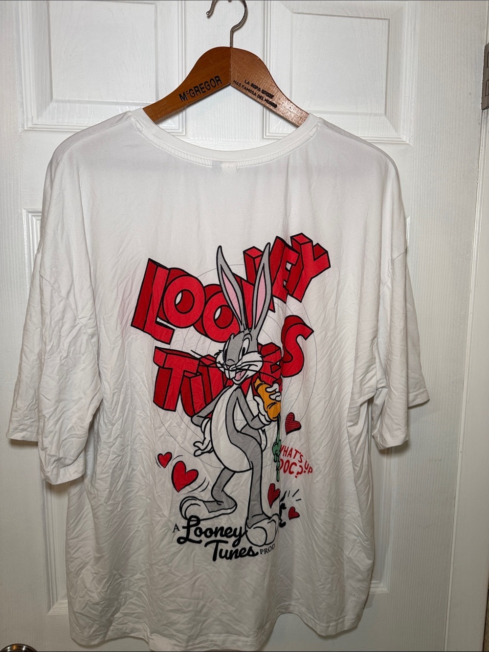 Looney Tunes Bugs Bunny Graphic Tee 1XL White